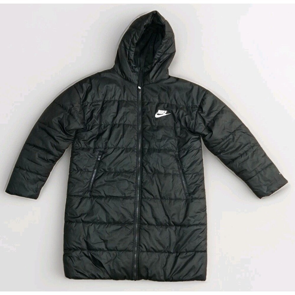 Nike Women's Therma-FIT Repel Long Puffer Parka Jacket Black DJ6999-010 Size M